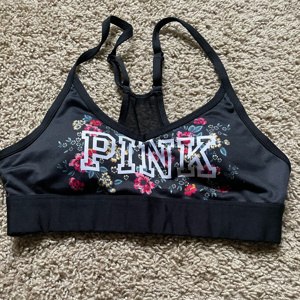 pink victoria’s secret sports bra!